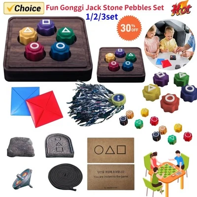 SEE DESCRIPTION Gonggi Gong-gi Jacks Squid Game Korean Traditional Game Set