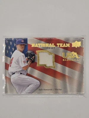 2008 Upper Deck Baseball Series 2 Josh Romanski National Team Jersey Card - Image 1 of 2