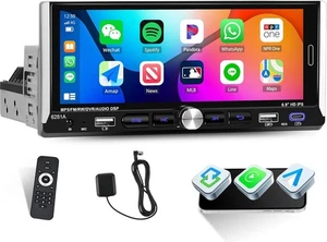 Camecho 1G 32G Single DIN Autoradio Wireless CarPlay Android Auto 6,9" BoxV - Bild 1 von 7