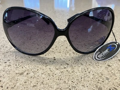 DG Womens Sunglasses DG02 Black Frames Purple Lenses, NWT, New - Image 1 of 4