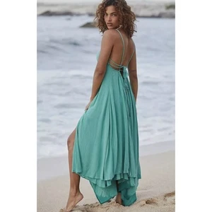 Free People Sommer-Maxikleid M türkis Endless - Bild 1 von 7