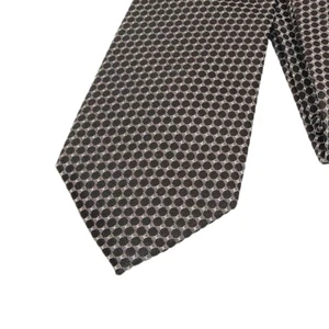 Cravatta Awearness Kenneth Cole seta uomo XL 65,5” nero grigio geometrico classica nuova - Foto 1 di 3