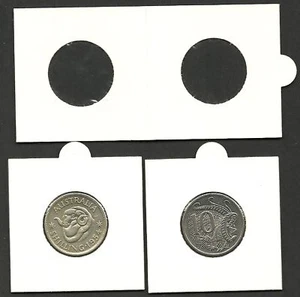 LIGHTHOUSE COIN HOLDERS 2 x 2 Self Adhesive 25mm Suits 1/- &10c Bundle of 50 - Picture 1 of 1