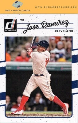 2017 Donruss Cleveland Indians Baseball Card #85 Jose Ramirez - Image 1 of 2