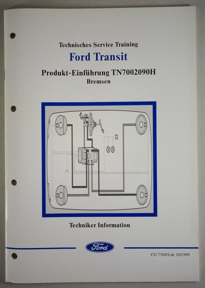 Información Técnica Entrenamiento Entrada Ford Transit Frenos Sistema de 1999 - Imagen 1 de 1