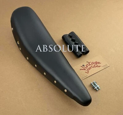 VINTAGE LOWIRDER EYELET BLACK BANANA SEAT W/ LOWRIDER BLACK GRIPS FOR 20" BIKE - Image 1 of 2