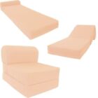 Sleeper Chair Folding Foam Beds, Bedding Sofa, Couches 6X24x70 Peach
