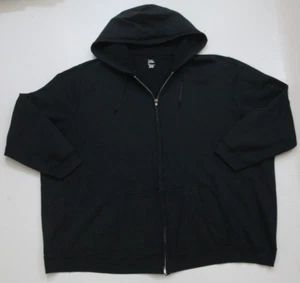 Just My Size Full Zip Long Sleeve Hooded Sweatshirt Black Womens Top 22W/24W C31 - Picture 1 of 5