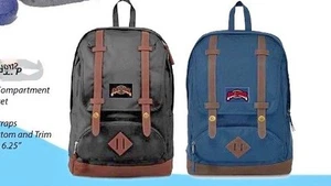 18 inch trendy backpacks with leatherette bottom, padded straps, spacious bags - Picture 1 of 3