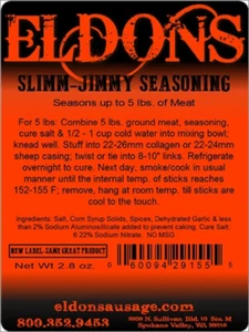 Slim Jimmy Snack Stick Seasoning Spice & Cure for 20 Pounds of Meat or Game - Picture 1 of 1