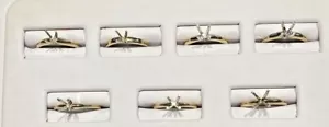 NOS NEU 14KT 2 TONE HALBHALTERUNG SOLITÄR RING MONTAGETASCHE GVTM - Bild 1 von 6