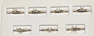 NOS NEW 14KT 2 TONE SEMI MOUNT SOLITAIRE RING MOUNTING BAG GVTM - Image 1 of 4