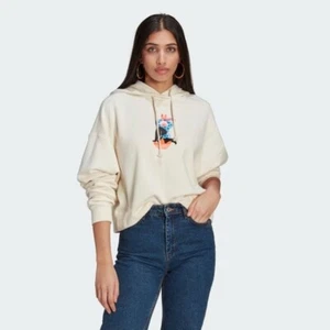 Adidas Women's Adicolor Essentials x Egle Cream Hoodie GN4778 size L - Picture 1 of 7
