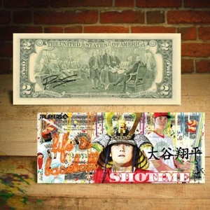 SHOHEI OHTANI Shotime $2 US Bill Pop Art Life Is Baseball SIGNED by Artist Rency - Picture 1 of 3