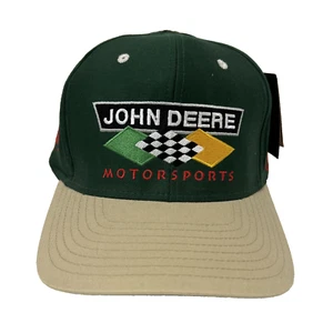 VTG 90s John Deere Motorsports Chad Little Roush Racing Snapback Hat Cap CYRK - Picture 1 of 13