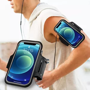 For iPhone 16 15 14 Pro Max Sports Running Yoga Gym Armband Arm Band Case Holder - Picture 1 of 25