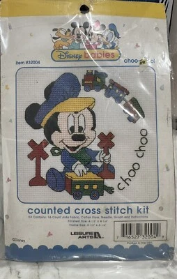Kit de ponto cruz Disney Babies 32004 Mickey Mouse Choo-Choo! Trem - Imagem 1 de 2