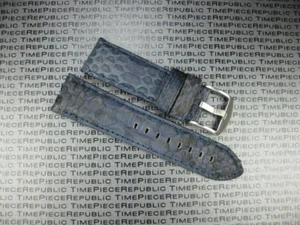 New 24mm PYTHON Skin Leather Strap Tang Watch Band for fits PANERAI Navy Blue P - Bild 1 von 7