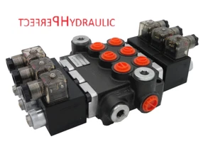 3 section Electromagnetic control unit Z50 12VDC 50L electric hydraulic valve ex - Picture 1 of 3