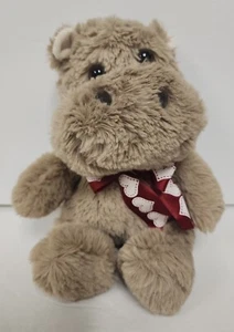 Arco de peluche Dan Dee hipopótamo corazón 9" hipopótamo bronceado peluche juguete SUPER SUAVE - Imagen 1 de 10