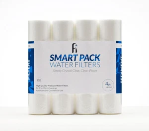 Sediment Water Filters Smart Pack RO DI Whole House Ice, 10 μm 2.5" x 10" 4 Pack - Picture 1 of 4