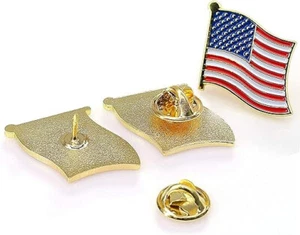 American Waving Flag Lapel Pin - Picture 1 of 2