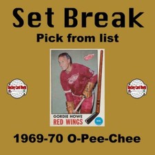 (HCW) 1969-70 O-Pee-Chee NHL Hockey Cards Set Break #1 - Pick From List
