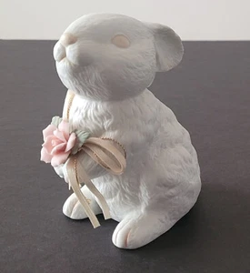 Bisque Porcelain Bunny Rabbit Figurine Midwest Importers of Cannon Falls Easter - Picture 1 of 11