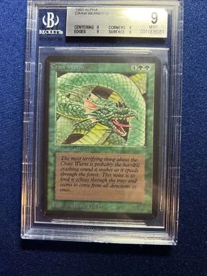 MTG Alpha Craw Wurm C G BGS 9 QUAD (all 9 subs)  LAST ONE 1993 - Image 1 of 2