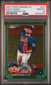 👑💎 2023 TOPPS CROMO KODAI SENGA LOGOFRACTOR ED. VERDE 🟢 RC PSA 10 💎 NY METS - Imagen 1 de 3