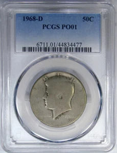 1968-D 50C PCGS POOR PO-01 40% SILVER KENNEDY ~ RARE LOWEST GRADE LOWBALL! - Picture 1 of 5