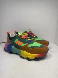 Scarpe da donna sneaker Senbay verde multicolore color block platform taglia 9 - Foto 1 di 6