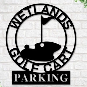 Personalisiertes Golfwagen Parkplatz Namensschild Home Outdoor Deko Deko Best... - Bild 1 von 7