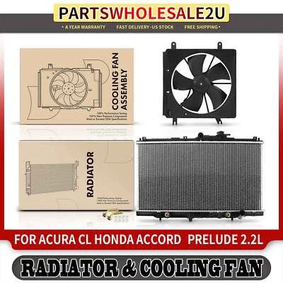 Kit de conjunto de radiador y ventilador de refrigeración para Acura CL 1997 Honda Accord 1994-1997 L4 2,2 L Foto 1 de 4