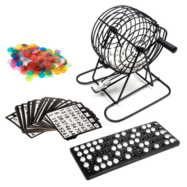 Jogo infantil Jogo tradicional bingo set com gaiola de bingo de