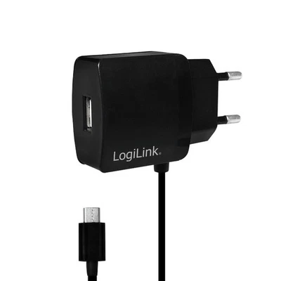 LOGILINK Micro USB Ladegerät Steckdosenadapter Netzteil USB Port 10W 5V/2A Smartphone
