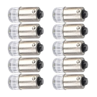 Long lasting Performance Pack of 10 Ba9s LED Light Bulbs White and Red - Image 1 of 4