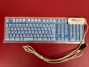 Translucent -Foldable Computer Keyboard Folding , Fold-3000 USB, Tested Working - Picture 1 of 13