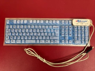 Translucent -Foldable Computer Keyboard Folding , Fold-3000 USB, Tested Working - Image 1 of 4