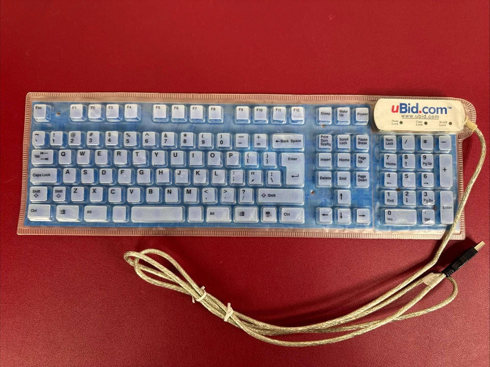 Translucent -Foldable Computer Keyboard Folding , Fold-3000 USB, Tested Working - Image 1 of 4