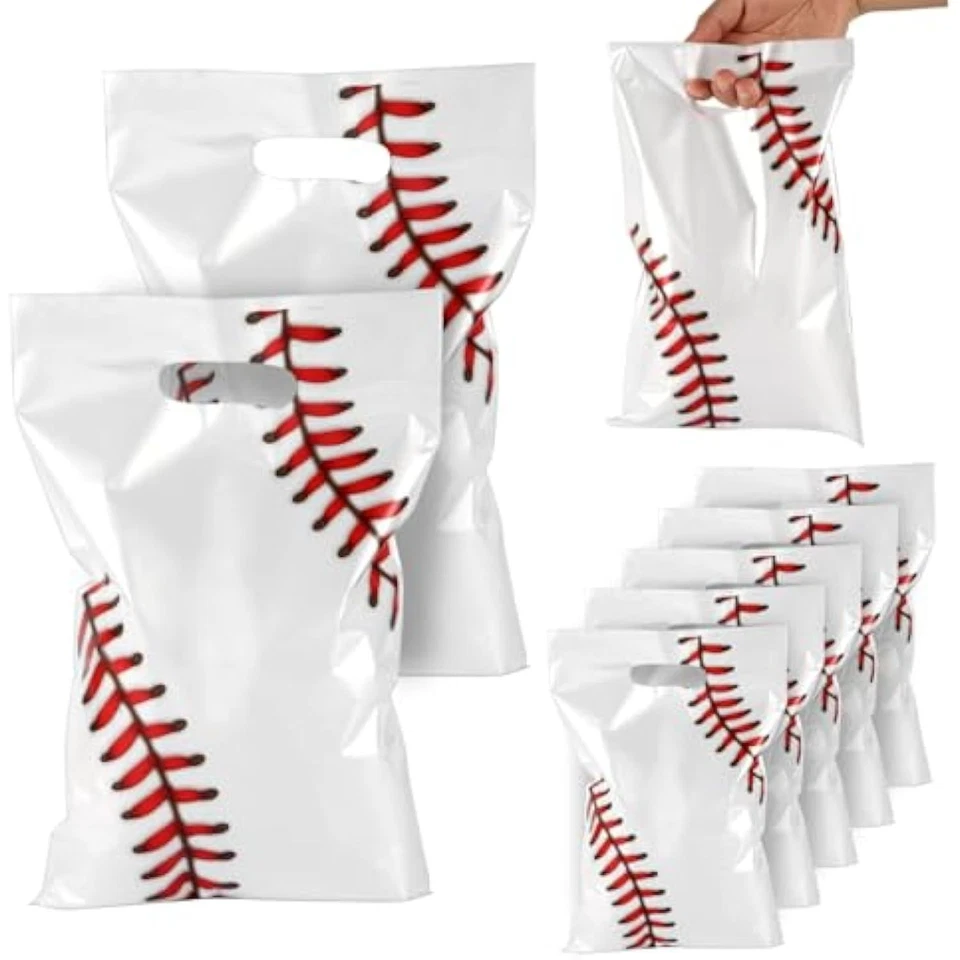 50 un. bolsas de regalo de fiesta de béisbol, bolsas de regalos de béisbol favores deporte ellos Foto 1 de 1