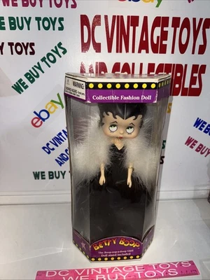 BETTY BOOP Vestido Negro con Cuello Forrado de Piel Preciosa Muñeca de Moda Coleccionable para Niños Foto 1 de 4