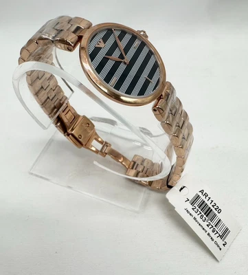 NWT Emporio Armani Women's Rose Gold-Tone Stainless Steel Watch AR11220 No Box - Image 1 of 4