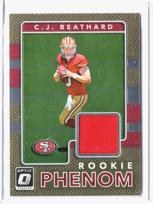 2017 Panini Donruss Rookie Phenom Jerseys CJ Beathard #27 Rookie RC - Image 1 of 2
