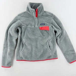PATAGONIA Re-Tool Snap T Fleece Pullover Size S Womens Gray/Pink 25442 - Picture 1 of 8