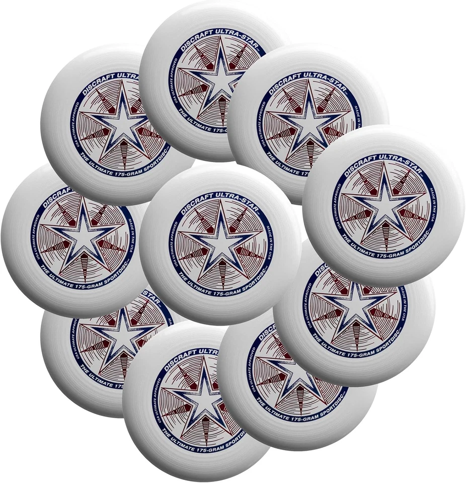 Discraft Ultra-Star 175G Ultimate Sportdisc White (10 Pack) - Image 1 of 4