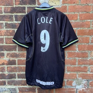 1998 1999 Manchester United drittes Fußballtrikot Herren Large Umbro Andy Cole 9  - Bild 1 von 20