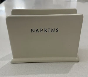 Hearth & Hand By Magnolia Napkin Holder Stoneware Cream Color - Picture 1 of 7