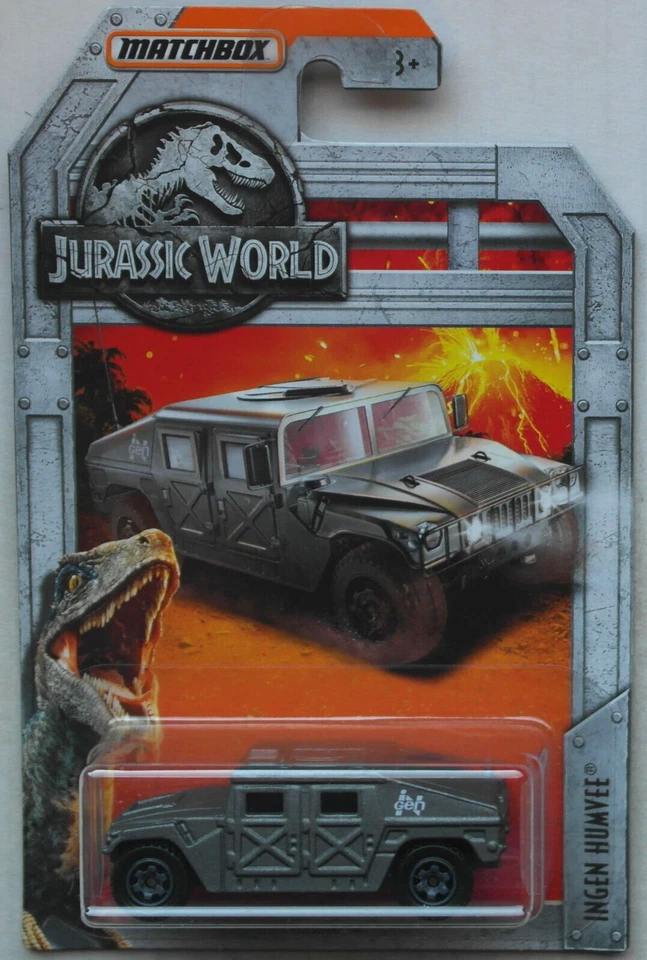 Matchbox Hummer H1 Humvee dunkelgrau InGen Jurassic World Neu/OVP MBX HMMWV GM - Bild 1 von 4