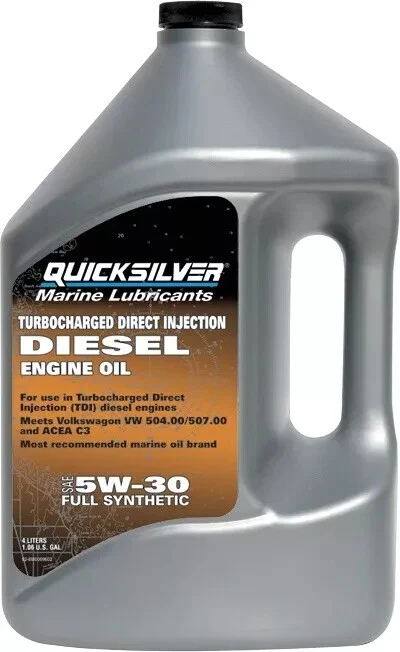 Quicksilver Mercury Mercruiser Full Syn 5W30 TDI Diesel Engine Oil 8M0069602 - Image 1 of 4
